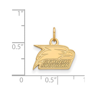 10k Gold LogoArt Georgia Southern University Eagle Extra Small Pendant