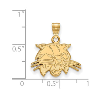 10k Gold LogoArt Ohio University Bobcat Small Pendant