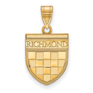 14k Yellow Gold LogoArt University of Richmond Medium Shield Pendant