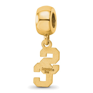 Sterling Silver Gold-plated LogoArt University of Southern California S-C Small Dangle Bead Charm