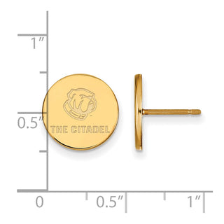 14k Yellow Gold LogoArt The Citadel XS Post Earrings
