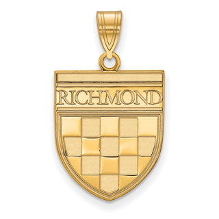 14k Yellow Gold LogoArt University of Richmond Large Shield Pendant