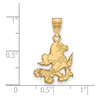 10k Gold LogoArt United States Air Force Academy Falcon Medium Pendant 1Y021USA