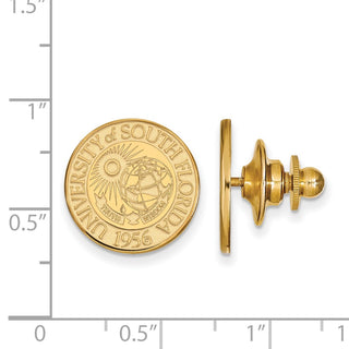 14k Gold LogoArt University of South Florida Crest Lapel Pin