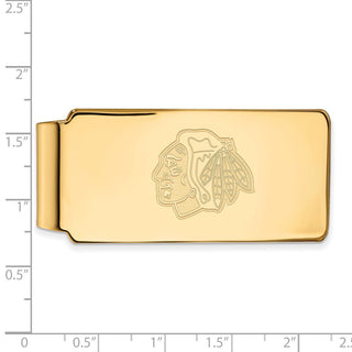 10k Gold NHL LogoArt Chicago Blackhawks Money Clip