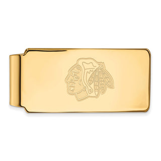 10k Gold NHL LogoArt Chicago Blackhawks Money Clip