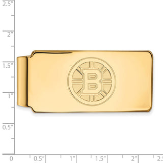 10k Gold NHL LogoArt Boston Bruins Money Clip
