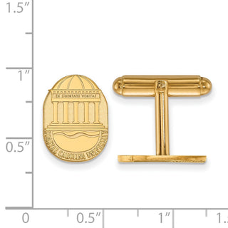 Sterling Silver Gold-plated LogoArt Coastal Carolina University Crest Cuff Links