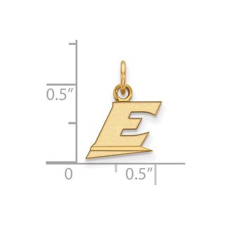 10k Gold LogoArt Eastern Kentucky University Letter E Extra Small Pendant