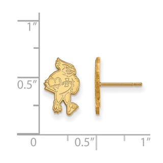 10k Gold LogoArt Iowa State University Cardinal Small Post Earrings
