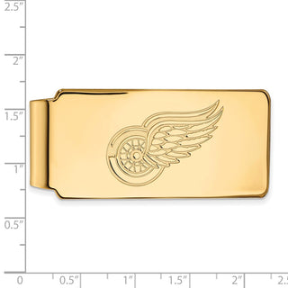 10k Gold NHL LogoArt Detroit Red Wings Money Clip