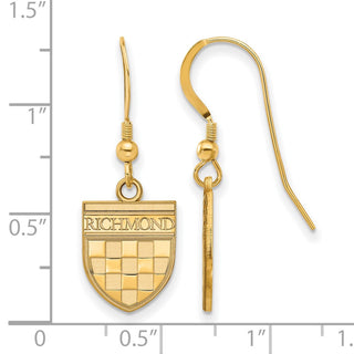 Gold Plated Sterling Silver LogoArt University of Richmond Dangle Earrings