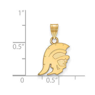 10k Gold LogoArt University of Southern California Trojan Small Pendant