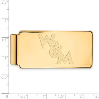 Sterling Silver Gold-plated LogoArt College of William and Mary Money Clip GP022WMA