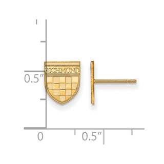 10k Yellow Gold LogoArt University of Richmond XS Post Earrings