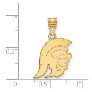 10k Gold LogoArt University of Southern California Trojan Medium Pendant