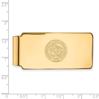 10k Gold LogoArt University of South Florida Crest Money Clip