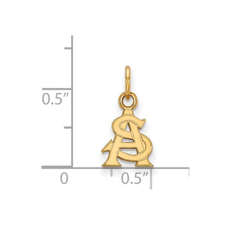 10k Gold LogoArt Arizona State University A-S Extra Small Pendant
