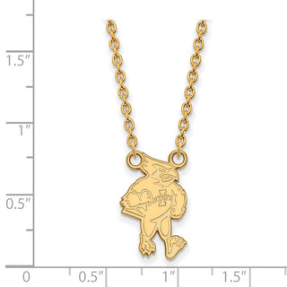 10k Gold LogoArt Iowa State University Cardinal Large Pendant 18 inch Necklace