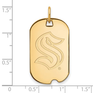 Sterling Silver Gold-plated NHL LogoArt Seattle Kraken Money Clip GP024KRA