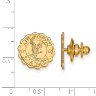 14k Gold LogoArt United States Air Force Academy Crest Lapel Pin