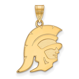 Sterling Silver Gold-plated LogoArt University of Southern California Trojan Large Pendant