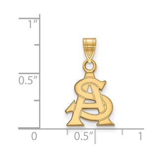 10k Gold LogoArt Arizona State University A-S Small Pendant