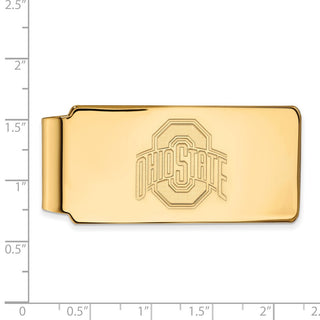 Sterling Silver Gold-plated LogoArt The Ohio State University Money Clip