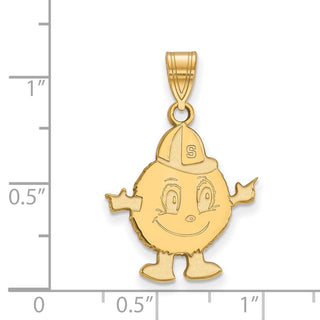 10k Gold LogoArt Syracuse University Mascot Large Pendant 1Y025SYU