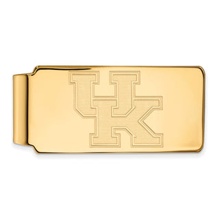 Sterling Silver Gold-plated LogoArt University of Kentucky U-K Money Clip