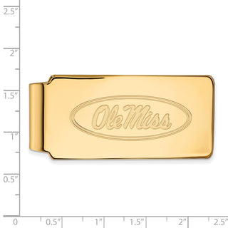 10k Gold LogoArt University of Mississippi Ole Miss Money Clip