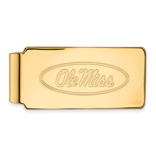 Sterling Silver Gold-plated LogoArt University of Mississippi Ole Miss Money Clip