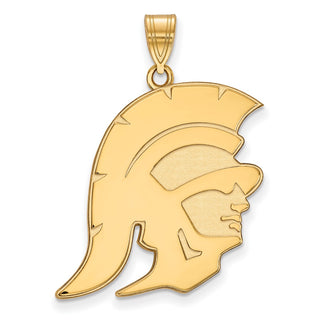 Sterling Silver Gold-plated LogoArt University of Southern California Trojan Extra Large Pendant