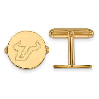 14k Gold LogoArt University of South Florida Bull Cuff Links