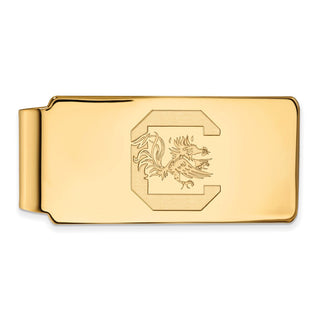 Sterling Silver Gold-plated LogoArt University of South Carolina Money Clip