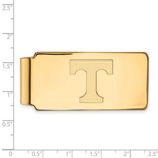 10k Gold LogoArt University of Tennessee Letter T Money Clip