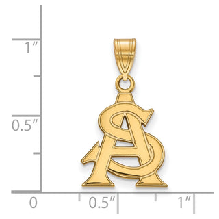 14k Gold LogoArt Arizona State University A-S Medium Pendant