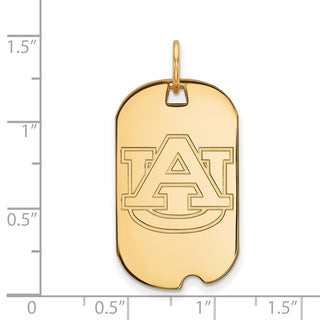 10k Gold LogoArt Auburn University Small Dog Tag Pendant