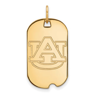 10k Gold LogoArt Auburn University Small Dog Tag Pendant