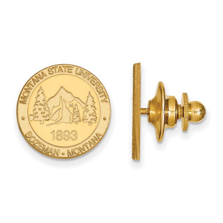 14k Gold LogoArt Montana State University Crest Lapel Pin