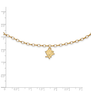 Sterling Silver Gold-plated NHL LogoArt Pittsburgh Penguins 9 inch Anklet