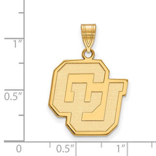 10k Gold LogoArt University of Colorado C-U Large Pendant