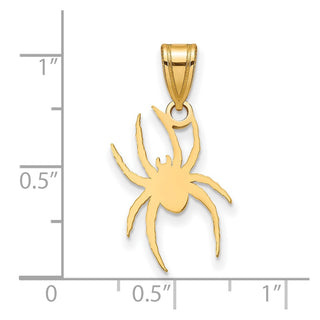 14k Yellow Gold LogoArt University of Richmond Large Spider Pendant