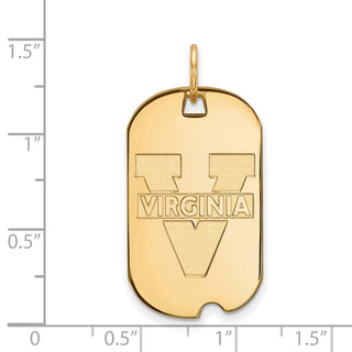 14k Gold LogoArt University of Virginia Small Dog Tag Pendant
