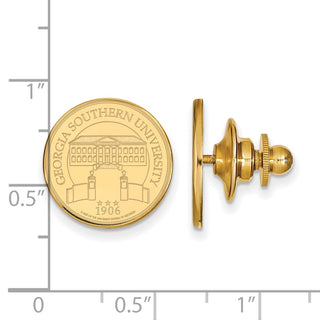 Sterling Silver Gold-plated LogoArt Georgia Southern University Crest Lapel Pin