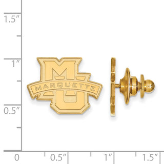Sterling Silver Gold-plated LogoArt Marquette University Lapel Pin