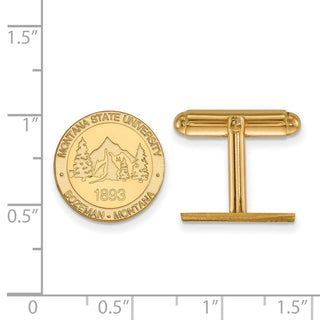 14k Gold LogoArt Montana State University Crest Cuff Links