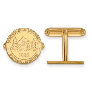 14k Gold LogoArt Montana State University Crest Cuff Links