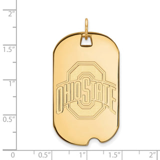 14k Gold LogoArt The Ohio State University Large Dog Tag Pendant