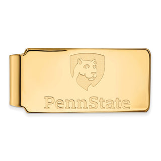 Sterling Silver Gold-plated LogoArt Penn State University Money Clip
